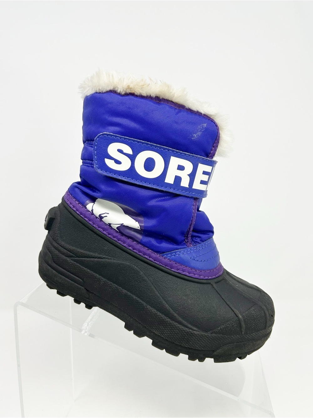 Sorel Snow Commander Kids Winter Snow Boots Purple/Blue Waterproof Size 13